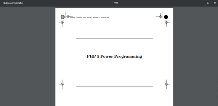 PHP 5 Power Programming